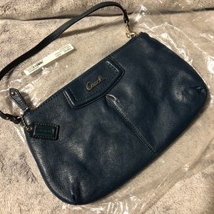 Authentic Coach leather wristlet